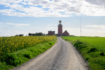 Bovbjerg Fyr, with its striking red color a lighthouse like no other