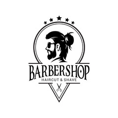 Barber Shop Logo Vector Template
