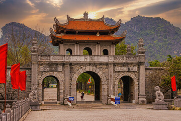 Entrance gate to Hoa Lu Ninh Binh, the first capital of Vietnam