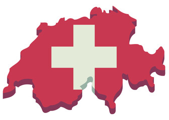 Switzerland map (flat design)