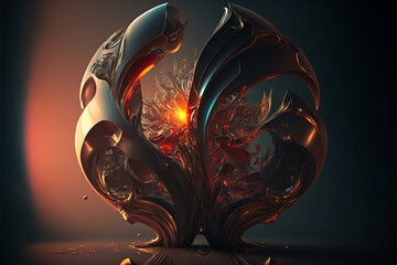 crystal ball in fire, Generative AI