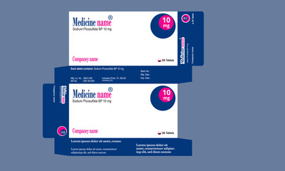 Medicine Box Packaging Design, Medicine Box Packaging with background  