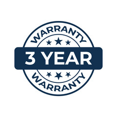 3 Year Warranty Label