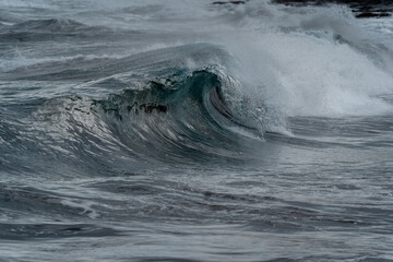Naklejka premium close up. strong waves in Telde. Gran Canaria. Canary Islands