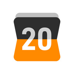 20 event date on transparent background