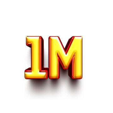 1M on transparent background