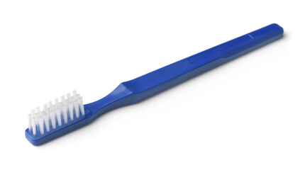 Blue plastic toothbrush