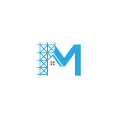 M Scaffolding logo design