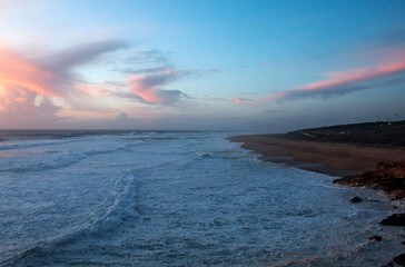 A beautiful sunset on the Portuguese coast