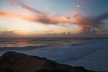 Obraz premium A beautiful sunset on the Portuguese coast