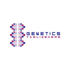 DNA vector logo design template.modern medical logotype.laboratory science icon symbol.colorful pharmacology sign-vector