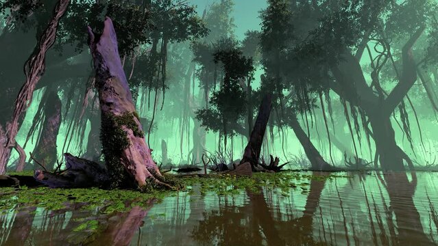 Swamp and mangrove jungle