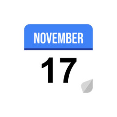 17 November, Calendar date icon, Event date icon