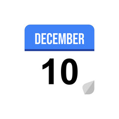 10 December, Calendar date icon, Event date icon