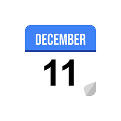 11 December, Calendar date icon, Event date icon