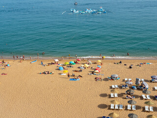 Fototapeta na wymiar Praia dos Salgados Beach, Albufeira, Algarve, Portugal,