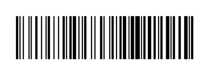Barcode on transparent background