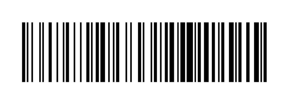 Barcode on transparent background