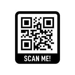 Scan me on transparent background