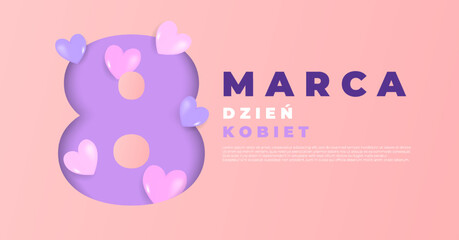 8 march, happy woman day. 8 marca dzien kobiet background