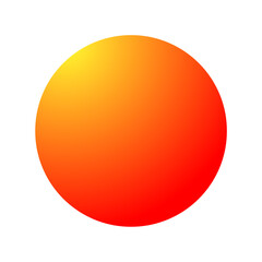 Orange sphere on transparent background