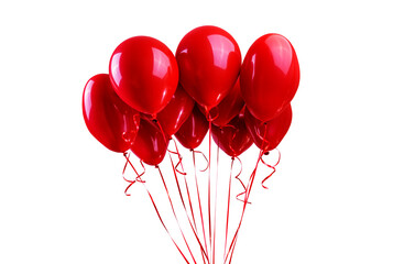 helium red balloons isolated