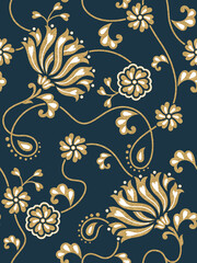 Seamless Gold Foil Design with Background