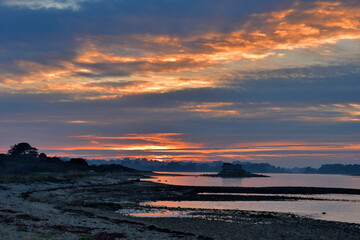 Fototapeta premium Coucher de soleil en Bretagne - France
