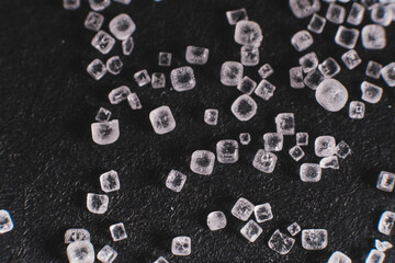 macro shot of salt crystals