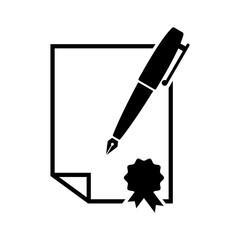 pen vector icon, writing symbol