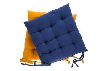 pillows on chair isolated
