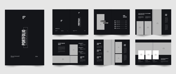 modern a4 architecture portfolio interior layout template 