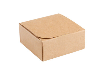 Little cardboard box  isolated png with transparency
