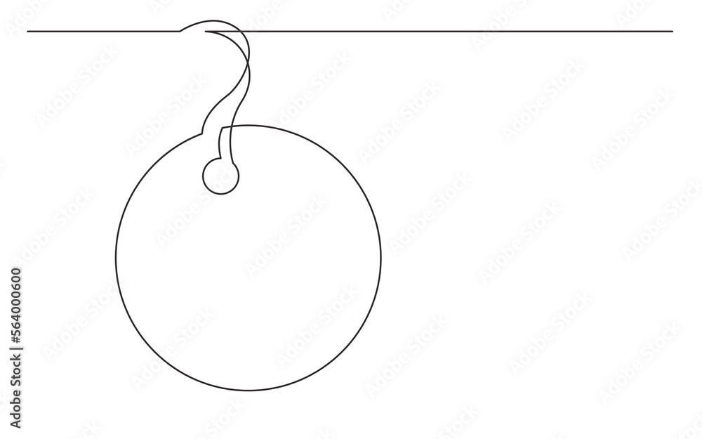 Poster continuous line drawing vector illustration with fully editable stroke of tag label vector design 4