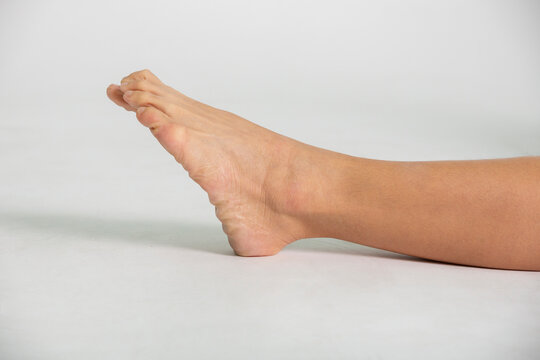 Toe bend downward. Foot exercises for flexibility and mobility