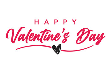 Valentines Day Typography Vector