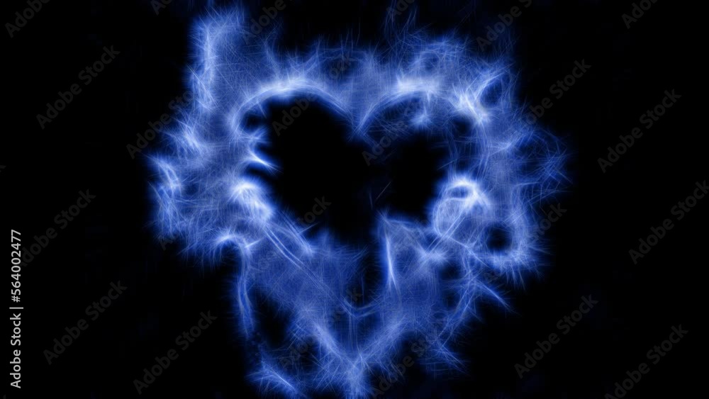 Poster watercolour splashes heart on black paper background. loop animation