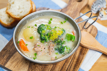 シェラカップで作る一人分のシチュー