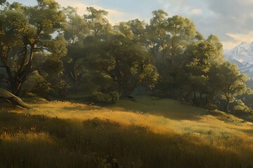 autumn in the forest,landscapes,trees --illustration,nature