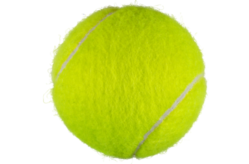 New tennis ball, isolated on transparent background. PNG file.