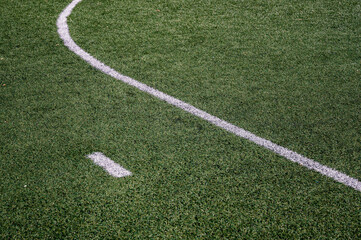 Fototapeta premium Green Grass of Football Soccer Sport Field Background