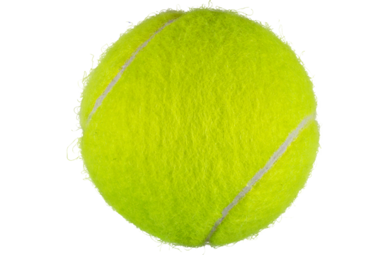 New tennis ball, isolated on transparent background. PNG file.