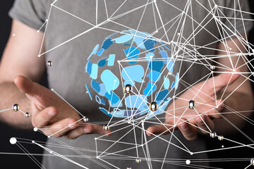 speaking bubble communication conference Digital Network  - connection