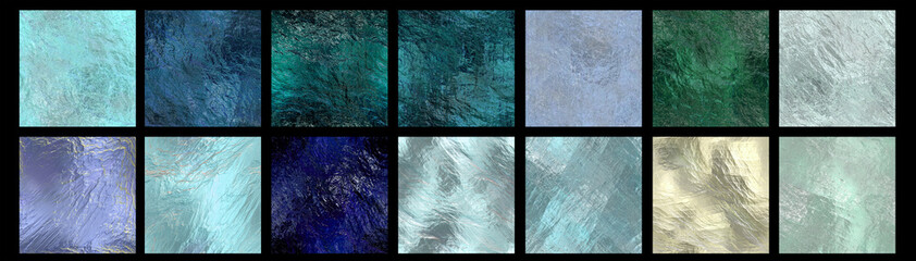 Set of seamless glass ice texture - tiled icy crystal surface background
- 564008448