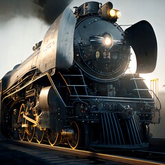 Steam locomotive outside