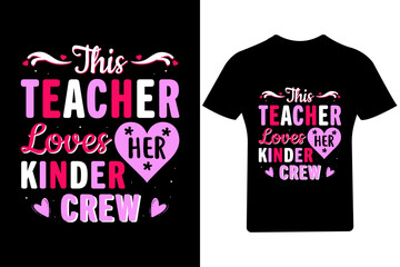 This teacther loves kinda Valentine's Day T Shirt, 