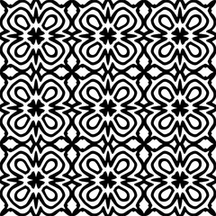 
Vector pattern in geometric ornamental style. Black and white color.
Simple geo all over print block for apparel textile, ladies dress, fashion garment, digital wall paper.