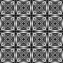 
Vector pattern in geometric ornamental style. Black and white color.
Simple geo all over print block for apparel textile, ladies dress, fashion garment, digital wall paper.