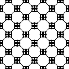 Fototapeta premium Vector pattern in geometric ornamental style. Black and white color. Simple geo all over print block for apparel textile, ladies dress, fashion garment, digital wall paper. 
