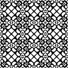 Vector pattern in geometric ornamental style. Black and white color.
Simple geo all over print block for apparel textile, ladies dress, fashion garment, digital wall paper.
